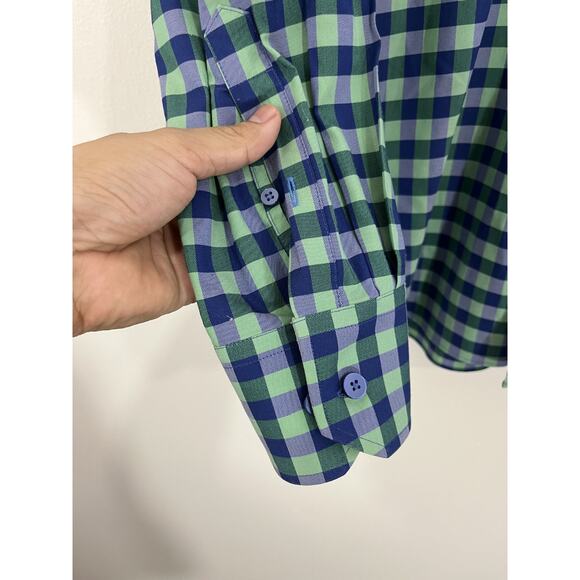 Twillory Performance 16 34/35 Check Plaid Casual Stretch Office Tailored Preppy - Picture 3 of 12